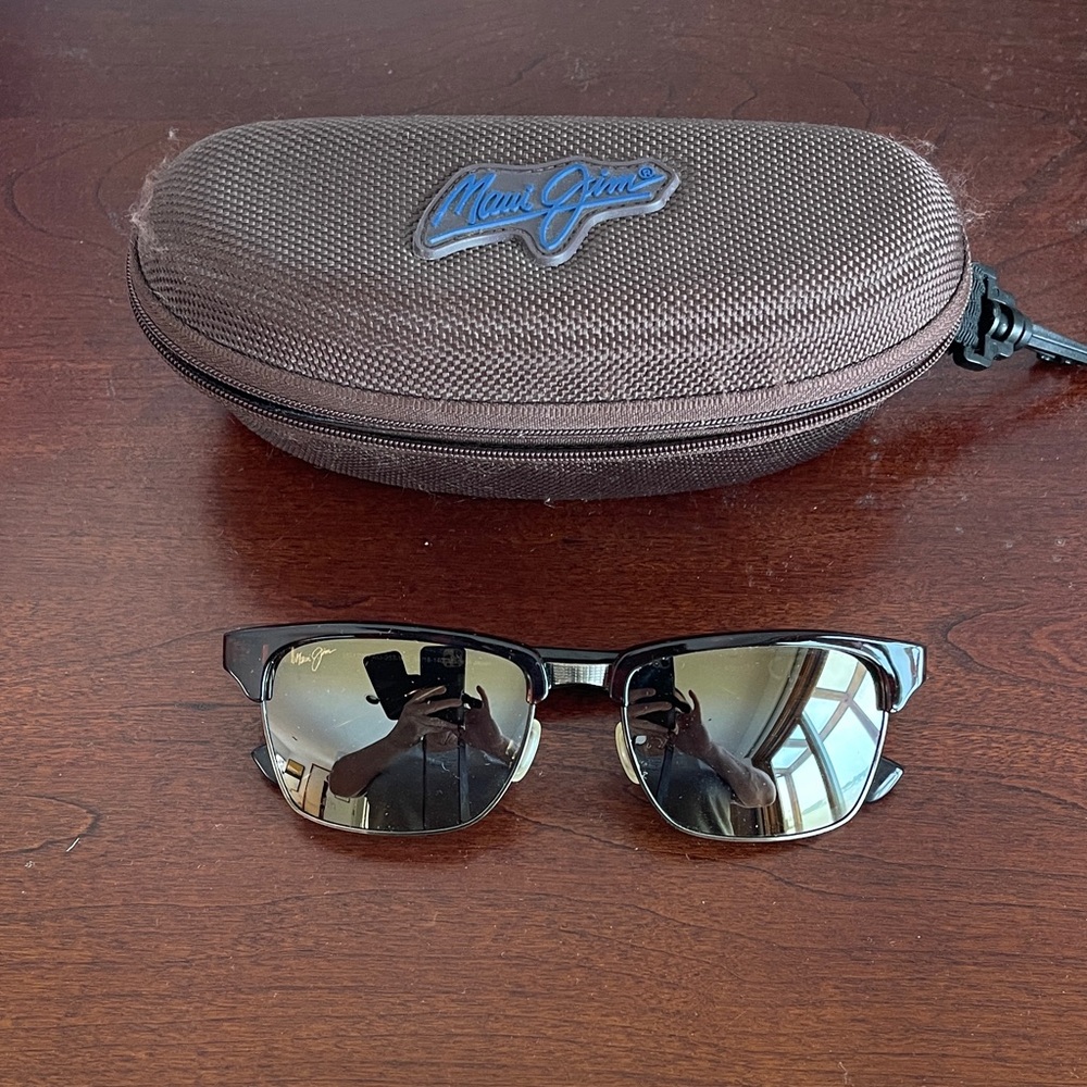 Maui Jim Black and Gold Sunglasses